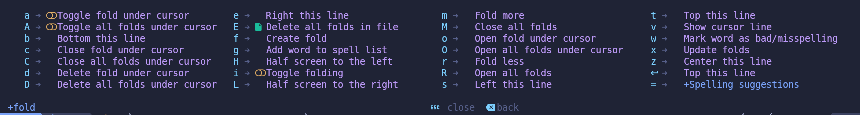 Z key menu
